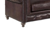 Image of Cornelius 118" Inch "Quick Ship" Tufted Leather Chesterfield Sofa