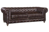 Image of Cornelius  90" Inch "Quick Ship" Tufted Leather Chesterfield Sofa-OUT OF STOCK UNTIL 10/22/2021
