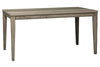 Image of Cyrus 5 Piece Rectangular Leg Table Dining Set In Sandstone Finish With Slat Back Side Chairs