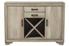 Image of Cyrus Transitional Door Storage Buffet Server In Sandstone Finish