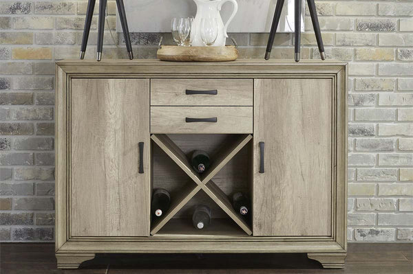 Cyrus Transitional Door Storage Buffet Server In Sandstone Finish