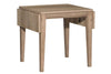 Image of Cyrus 3 Piece Drop Leaf Dining Table Set In Sandstone Finish With Upholstered Back Side Chairs
