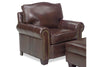 Image of Davis Classic Rolled Arm Leather Apartment Size Sofa Collection