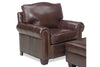 Image of Davis Traditional Rolled Arm Leather Club Chair