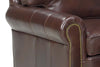 Image of Davis Traditional Rolled Arm Leather Club Chair