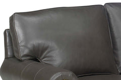 Davis 83 Inch Traditional Leather Pillowback Sofa