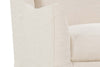Image of Della Tall Wing Back Swivel Slipcovered Accent Chair With Sloping Arms