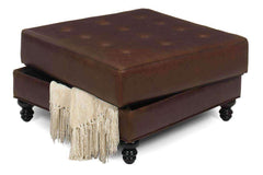 Devon 34 Inch Square Large Ottoman Storage Bench