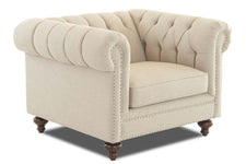 Devonshire Tufted Chesterfield "Ready To Ship" Fabric Living Room Accent Chair