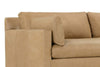 Image of Donna "Quick Ship" Lavish Butterscotch 88 Inch Modern Leather Track Arm Sofa