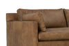 Image of Donna "Quick Ship" Lavish Cocoa 88 Inch Modern Leather Track Arm Sofa