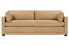 Image of Donna "Quick Ship" Lavish Butterscotch 88 Inch Modern Leather Track Arm Sofa