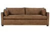 Image of Donna "Quick Ship" Lavish Cocoa 88 Inch Modern Leather Track Arm Sofa