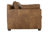 Image of Donna "Quick Ship" Lavish Cocoa 88 Inch Modern Leather Track Arm Sofa