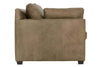 Image of Donna "Quick Ship" Lavish Mushroom 88 Inch Modern Leather Track Arm Sofa