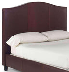 Upholstered Bed Donovan "Designer Style" Arched Leather Camelback Headboard 