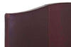Image of Upholstered Bed Donovan "Designer Style" Arched Leather Camelback Headboard 