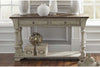 Image of Dorchester Antique White With Tobacco Accents Sofa Table With Double Drawers And Shelf