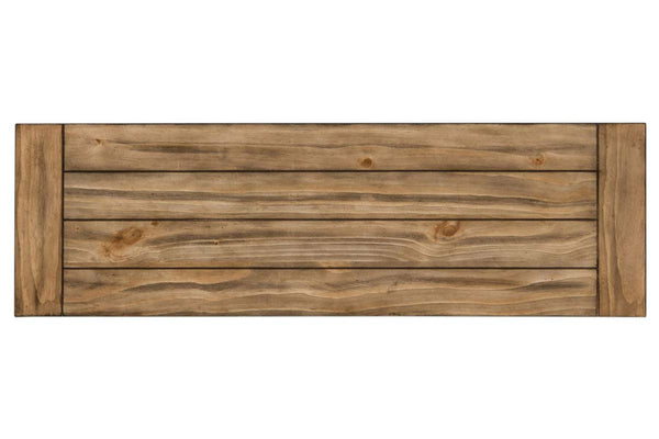 Dorchester Antique White With Tobacco Accents Sofa Table With Double Drawers And Shelf