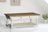 Image of Dorchester Antique White With Tobacco Accents Rectangular Single Drawer Coffee Table