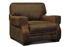 Dorsey Rio Coyote Distressed Key Arm Leather Club Chair