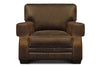 Image of Dorsey Rio Coyote Distressed Key Arm Leather Club Chair