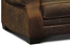 Dorsey Rio Coyote Distressed Key Arm Leather Club Chair
