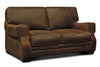 Image of Dorsey Rio Coyote Distressed Leather Key Arm Loveseat