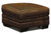 Image of Dorsey Rio Coyote Distressed Leather Pillow Top Footstool Ottoman