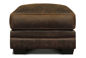 Dorsey Leather Pillow Top Footstool Ottoman