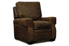Dorsey Rio Coyote Distressed Leather Key Arm Club Chair Recliner