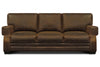 Image of Dorsey 90 Inch Rio Coyote Distressed Leather Key Arm Sofa