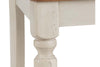 Image of Dover Driftwood White With Sand Top 5 Piece Gathering Leg Table Set With X Back Chairs