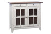 Image of Dover Driftwood White With Sand Top Glass Door Storage Dining Buffet