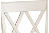 Image of Dover Driftwood White With Sand Top 5 Piece Rectangular Leg Table Set With X Back Chairs