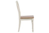 Image of Dover Driftwood White With Sand Top 5 Piece Rectangular Leg Table Set With X Back Chairs