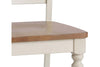 Image of Dover Driftwood White With Sand Top 5 Piece Rectangular Leg Table Set With X Back Chairs