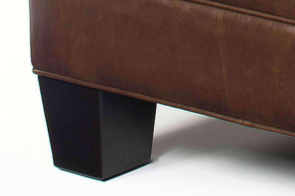 Drew 42 Inch Square Large Leather Upholstered Ottoman Coffee Table -W42" x D42" x H18"
