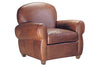 Image of Edison Antique Art Deco Leather Couch Collection