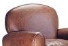 Image of Edison Art Deco Rounded Tight Back Leather Club Chair