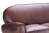 Image of Edison 83 Inch Leather Tight Back Art Deco Style Cigar Club Sofa