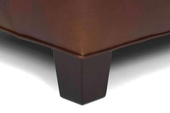 Ottomans & Benches Emerson Button Tufted Leather Upholstered Coffee Table Ottoman 