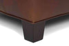 Image of Ottomans & Benches Emerson Button Tufted Leather Upholstered Coffee Table Ottoman 