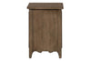 Image of Emile I Elegant Heathered Brown Door Chair Side Table With Charging Station