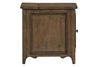 Image of Emile I Elegant Heathered Brown Door Chair Side Table With Charging Station