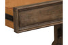 Image of Emile I Elegant Heathered Brown Two Drawer Sofa Table With Lower Shelf