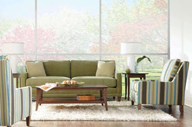 Janice II 83 Inch Contemporary 2 Seat Fabric Sofa