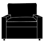 Jennifer "Designer Style" Track Arm Fabric Upholstered Chair