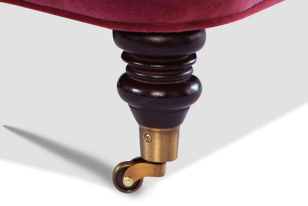 Kristen English Arm Chaise Chair With Pillow Back