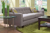 Image of Margo II 80 Inch Mid Century Modern Button Back Track Arm Fabric Sofa